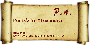 Perián Alexandra névjegykártya