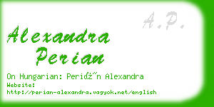 alexandra perian business card